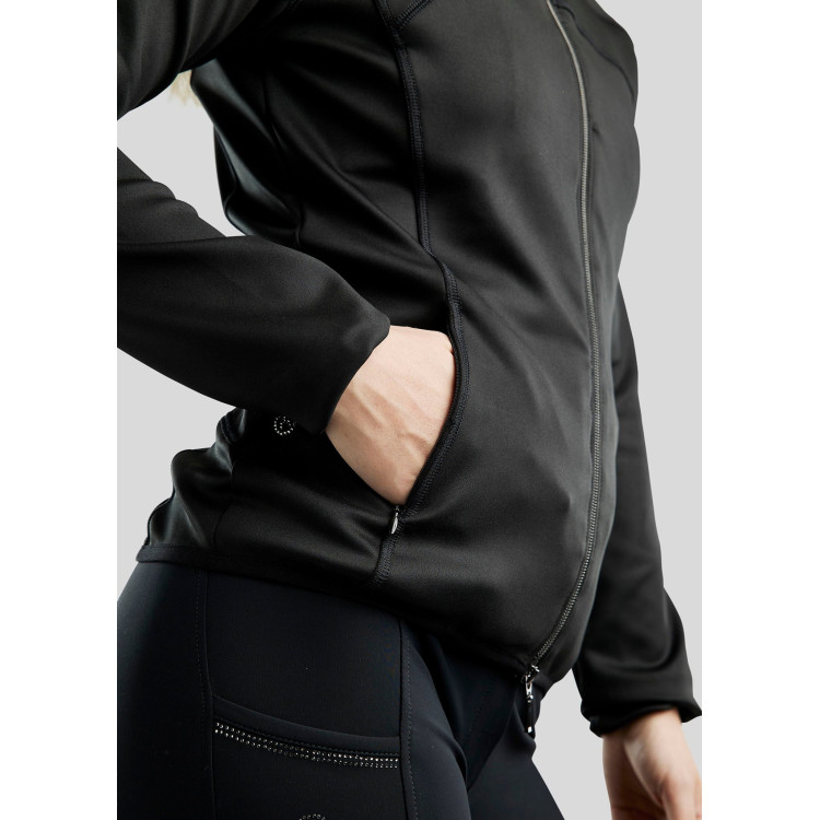 Giacca softshell full zip Montar MoBlair con cappuccio amovibile cristalli gun metal donna Giacca softshell full zip Montar MoBlair con cappuccio amovibile cristalli gun metal donna
