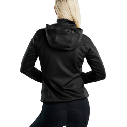 Giacca softshell full zip Montar MoBlair con cappuccio amovibile cristalli gun metal donna Nero