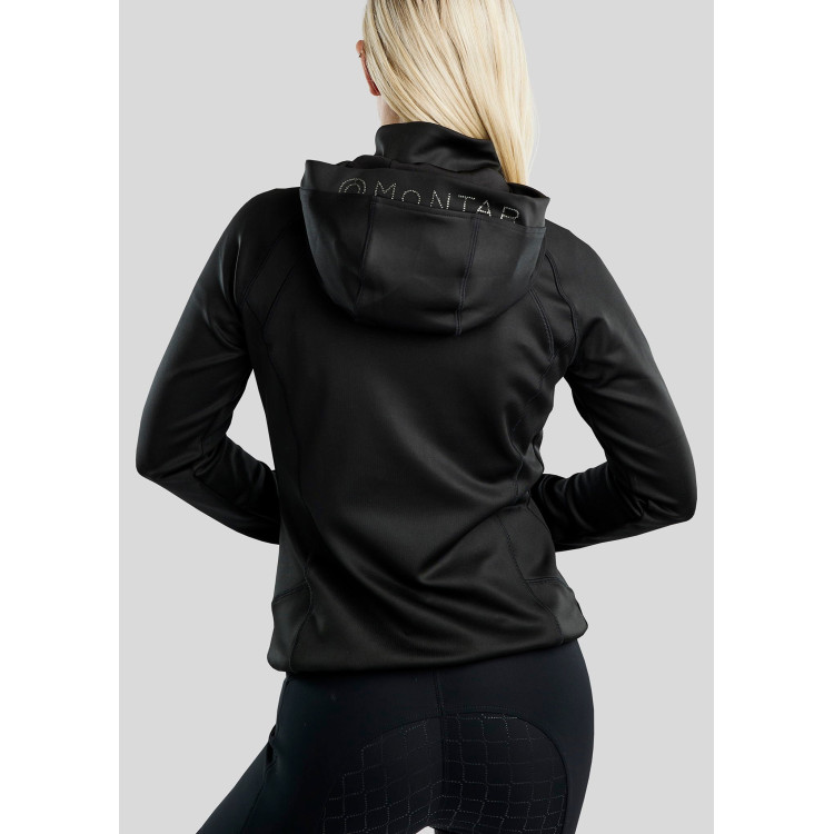 Giacca softshell full zip Montar MoBlair con cappuccio amovibile cristalli gun metal donna Giacca softshell full zip Montar MoBlair con cappuccio amovibile cristalli gun metal donna