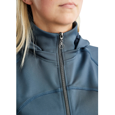 Giacca softshell full zip Montar MoBlair con cappuccio amovibile cristalli gun metal donna Ardesia scura Grigio