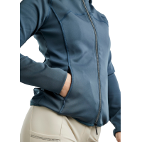 Giacca softshell full zip Montar MoBlair con cappuccio amovibile cristalli gun metal donna Ardesia scura Grigio