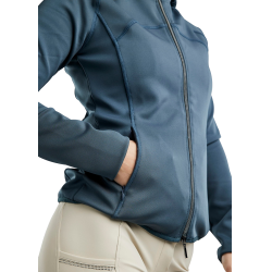 Giacca softshell full zip Montar MoBlair con cappuccio amovibile cristalli gun metal donna Ardesia scura Grigio
