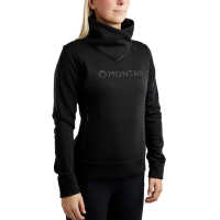 Felpa Montar MoNaja collo alto cristalli gun metal donna Nero