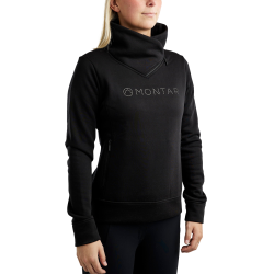 Felpa Montar MoNaja collo alto cristalli gun metal donna