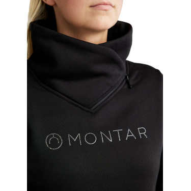 Felpa Montar MoNaja collo alto cristalli gun metal donna Felpa Montar MoNaja collo alto cristalli gun metal donna