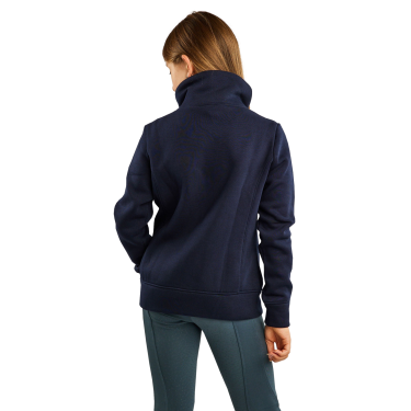 Felpa Montar MoNaja Junior con chiusura laterale e cristalli rosegold Marina Blu marino