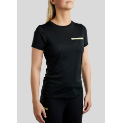 T-shirt in maglia a maniche corte Montar MoStella con logo a contrasto donna
