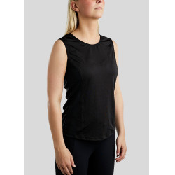 Canottiera in rete Montar MoStella con logo a contrasto da donna