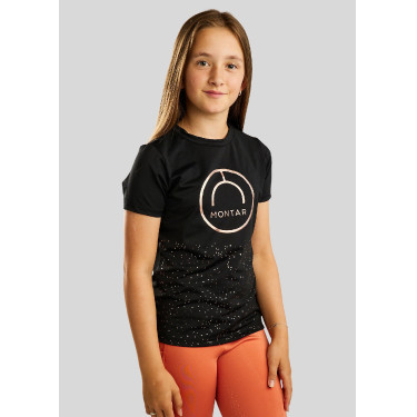 T-shirt a maniche corte Montar MoNille Junior stampato rosegold