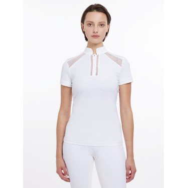Polo da concorso LeMieux Camille maniche corte Bianco