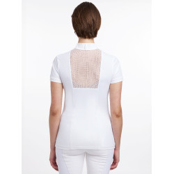 Polo da concorso LeMieux Camille maniche corte Bianco