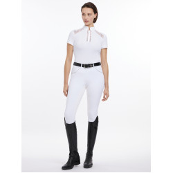 Polo da concorso LeMieux Camille maniche corte Bianco