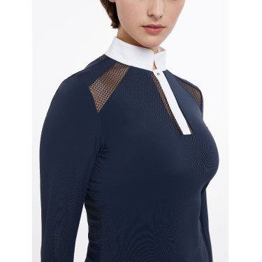 Polo da concorso LeMieux Camille a maniche lunghe Marina Blu marino Polo da concorso LeMieux Camille a maniche lunghe Marina Blu marino
