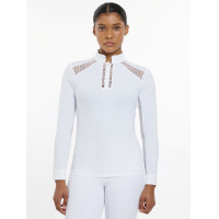 Polo da concorso LeMieux Camille a maniche lunghe Bianco