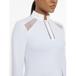 Polo da concorso LeMieux Camille a maniche lunghe Bianco