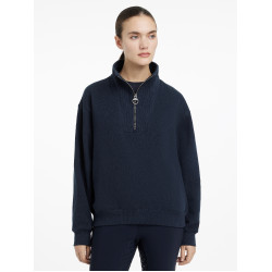 Maglione LeMieux con collo a quarto zip Keira donna Marina Blu marino