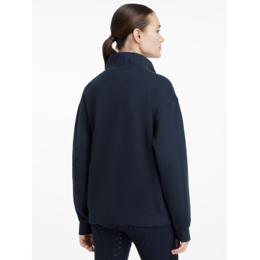 Maglione LeMieux con collo a quarto zip Keira donna Marina Blu marino