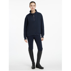 Maglione LeMieux con collo a quarto zip Keira donna Marina Blu marino