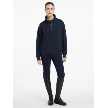 Maglione LeMieux con collo a quarto zip Keira donna Marina Blu marino