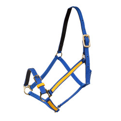 Capestro Yankee Finn-Tack Pro in nylon con capezzina aperta Blu / giallo