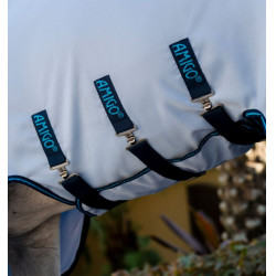Coperta anti-dermatite Horseware Amigo Ripstop Blu azzurro / Marino / Blu elettrico