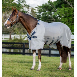 Coperta anti-mosche Horseware Protector Rambo Argento / blu navy Coperta anti-mosche Horseware Protector Rambo Argento / blu navy
