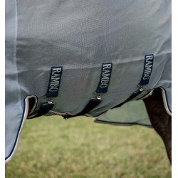 Coperta anti-mosche Horseware Protector Rambo Argento / blu navy Coperta anti-mosche Horseware Protector Rambo Argento / blu navy