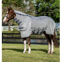 Coperta anti-mosche Horseware Rambo Protector disco Argento / blu navy