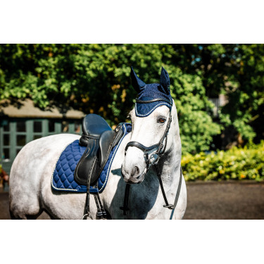 Cuffia anti-mosche Horseware Newmarket Marine witney Blu marino Cuffia anti-mosche Horseware Newmarket Marine witney Blu marino