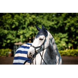 Cuffia anti-mosche Horseware Newmarket Marine witney Blu marino Cuffia anti-mosche Horseware Newmarket Marine witney Blu marino