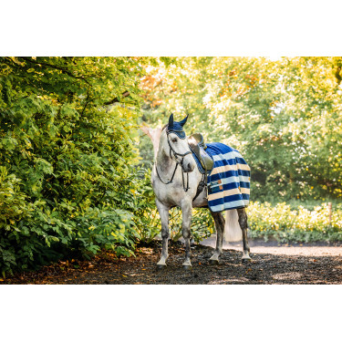 Cuffia anti-mosche Horseware Newmarket Marine witney Blu marino Cuffia anti-mosche Horseware Newmarket Marine witney Blu marino