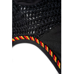 Cuffia anti-mosche Horseware Newmarket OrBlanc Nero Cuffia anti-mosche Horseware Newmarket OrBlanc Nero