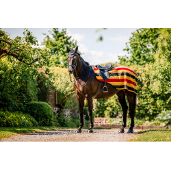 Cuffia anti-mosche Horseware Newmarket OrBlanc Nero Cuffia anti-mosche Horseware Newmarket OrBlanc Nero