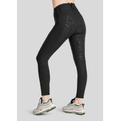Leggings Montar Michelle logo full grip donna Nero / oro rosa