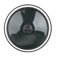 Ruota da sulky Finn-Tack 28” Lux inossidabile con flange in PVC (Il pezzo) Trasparente