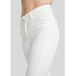 Pantaloni Montar Molly Yati da donna a vita alta full grip Bianco Pantaloni Montar Molly Yati da donna a vita alta full grip Bianco