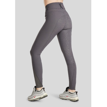 Pantaloni Montar Molly Yati da donna a vita alta full grip Grigio Pantaloni Montar Molly Yati da donna a vita alta full grip Grigio