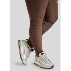 Pantaloni Montar a vita alta Briella crystal Rose gold Curve full grip donna Marrone