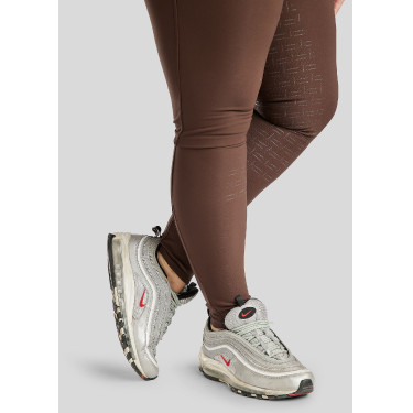 Pantaloni Montar a vita alta Briella crystal Rose gold Curve full grip donna Marrone