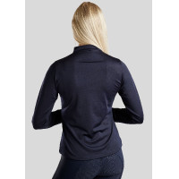 Polo da concorso Montar Everly con logo in cristalli a maniche lunghe da donna Nero Polo da concorso Montar Everly con logo in cristalli a maniche lunghe da donna Nero