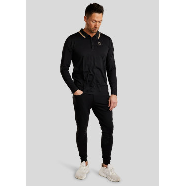 Polo da uomo Montar MoDrake con colletto a contrasto e maniche lunghe Polo da uomo Montar MoDrake con colletto a contrasto e maniche lunghe