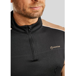 Polo da equitazione MoPhil a maniche lunghe da uomo Nero