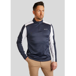 Polo da equitazione MoPhil a maniche lunghe da uomo Blu marino scuro