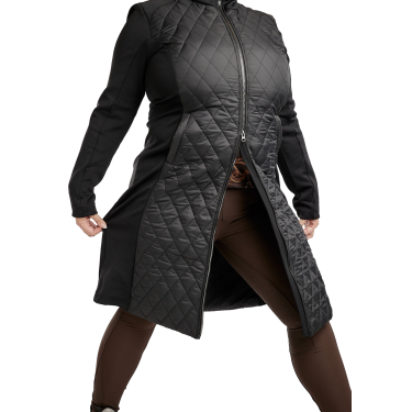 Giacca lunga Montar MoQuinn ibrida trapuntata Curve donna Nero