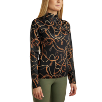 Polo a maniche lunghe Montar stampato Haily bridle donna Verde polveroso