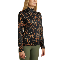 Polo a maniche lunghe Montar stampato Haily bridle donna Nero