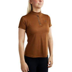 T-shirt da allenamento Montar MoBriella con cristalli gun metal donna