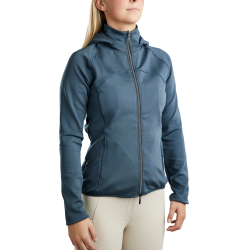 Giacca softshell full zip Montar MoBlair con cappuccio amovibile cristalli gun metal donna Ardesia scura Grigio