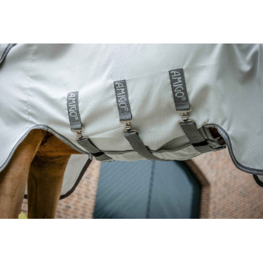 Coperta anti-dermatite Horseware Amigo Ripstop Argento / grigio titanio / argento