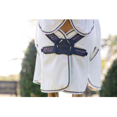 Coperta anti-dermatite Horseware Amigo Ripstop Pony Argento / limone / Marino / rosa / blu